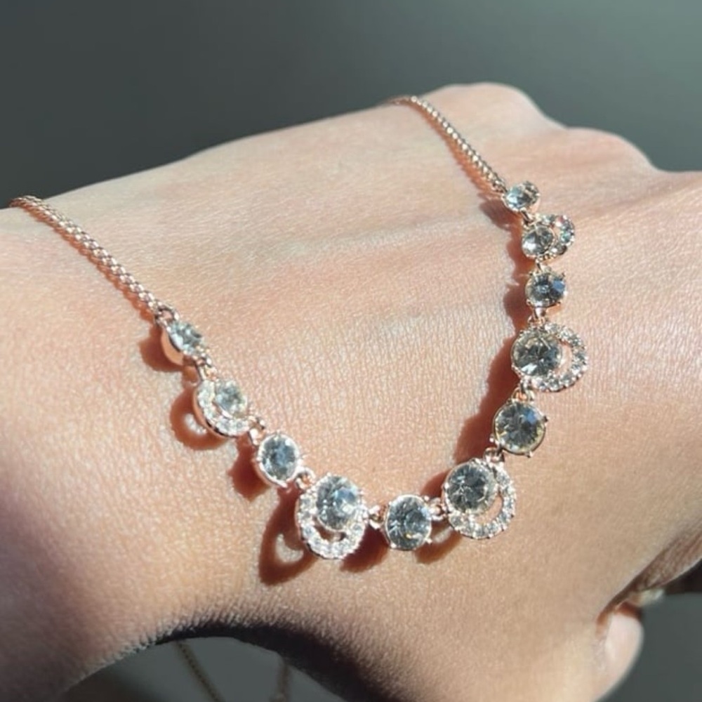 Givenchy Signed Swarovski Elements Rosegold Set - image 5